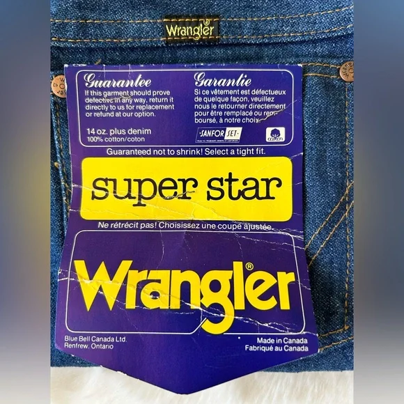 **SOLD** VINTAGE 70s Deadstock Wrangler Super Star Flare Jeans - Picture 5 of 11